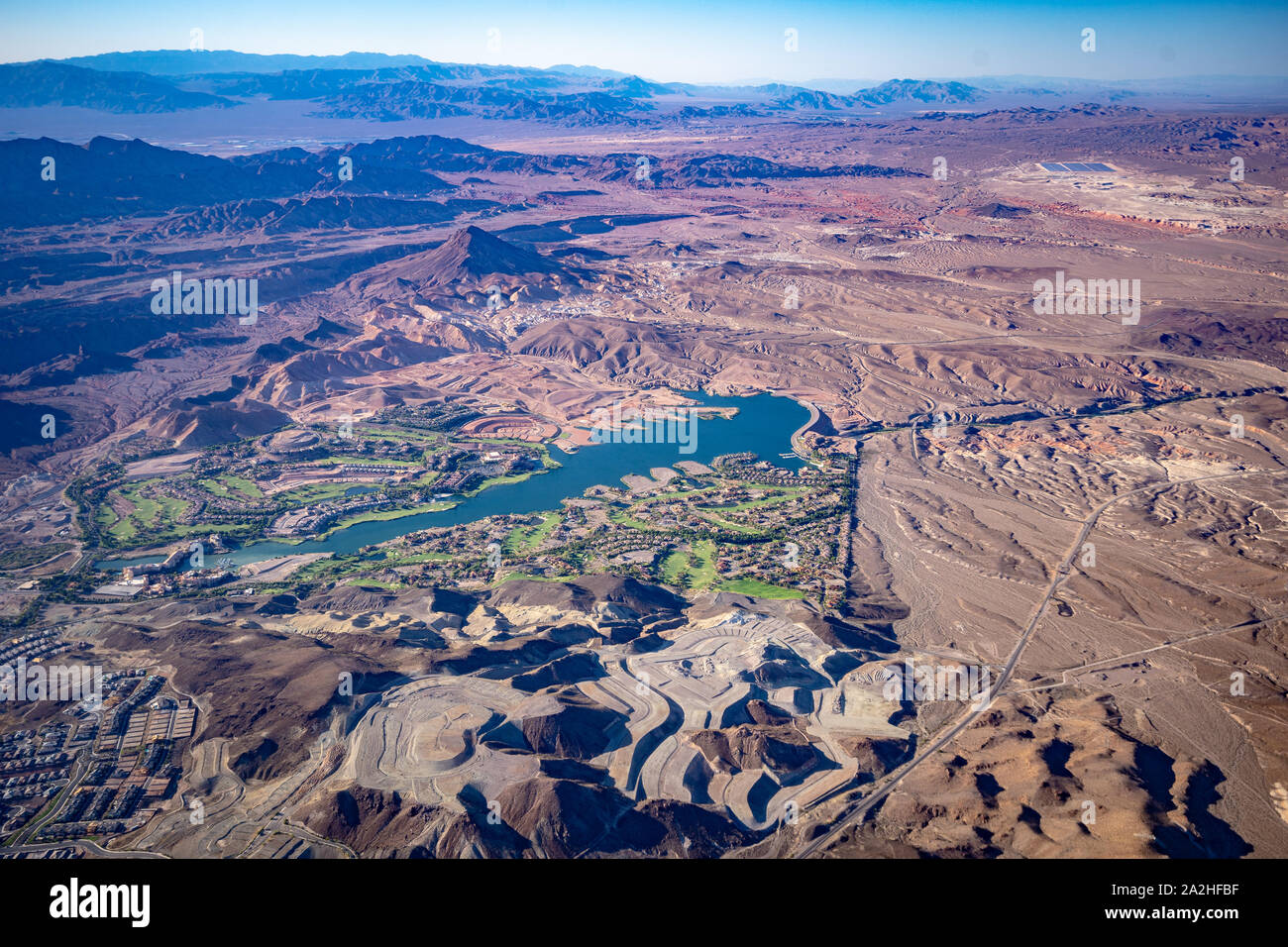 Lake Las Vegas aerial view Stock Photo Alamy
