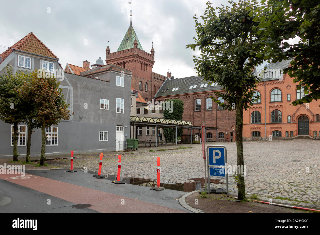 Helsingor, Denmark - September 2019 : Streets of the city of Elsinore, a city in eastern Denmark Stock Photo