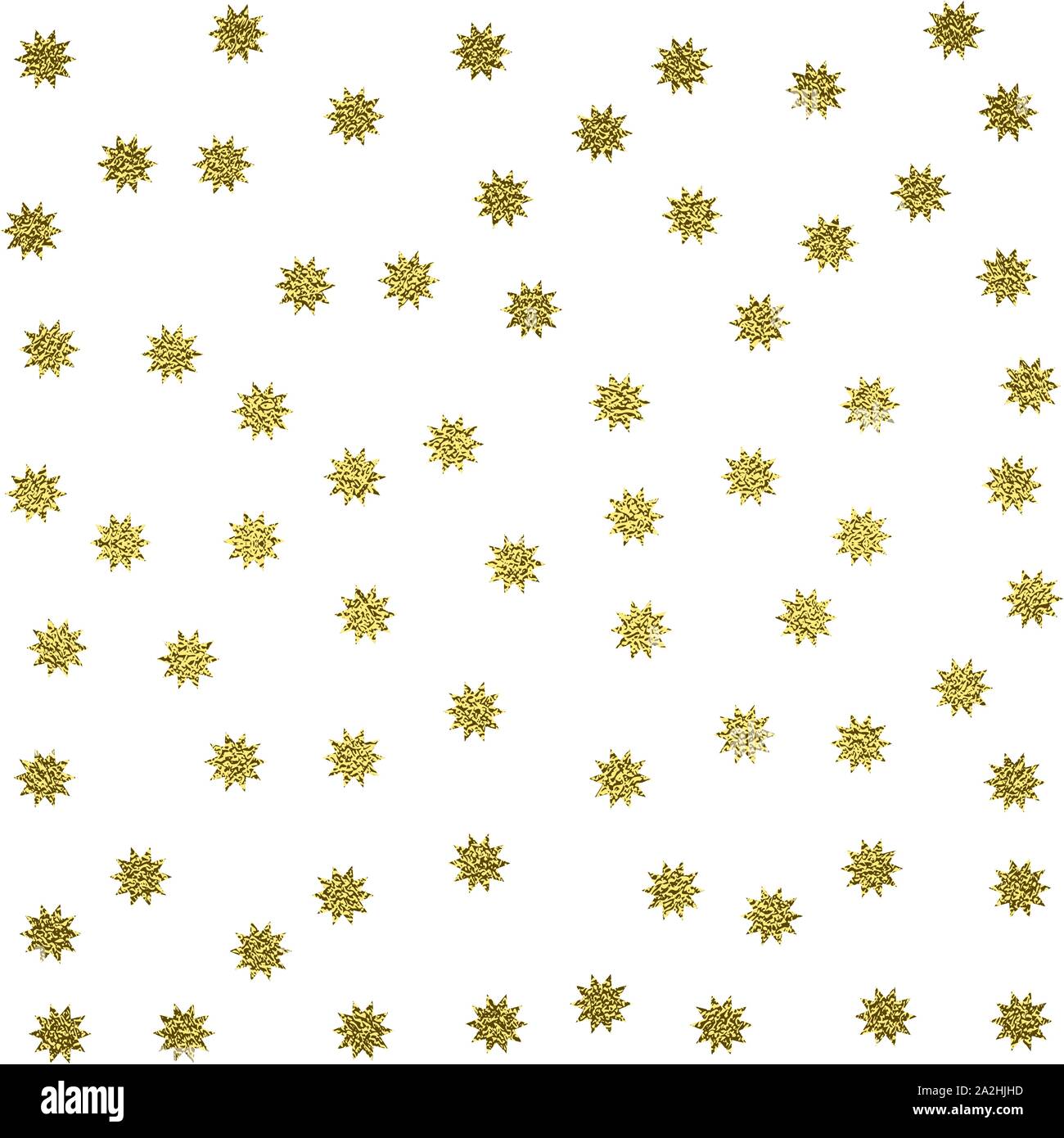 Bright abstract white modern seamless pattern with golden stars. Vector ...