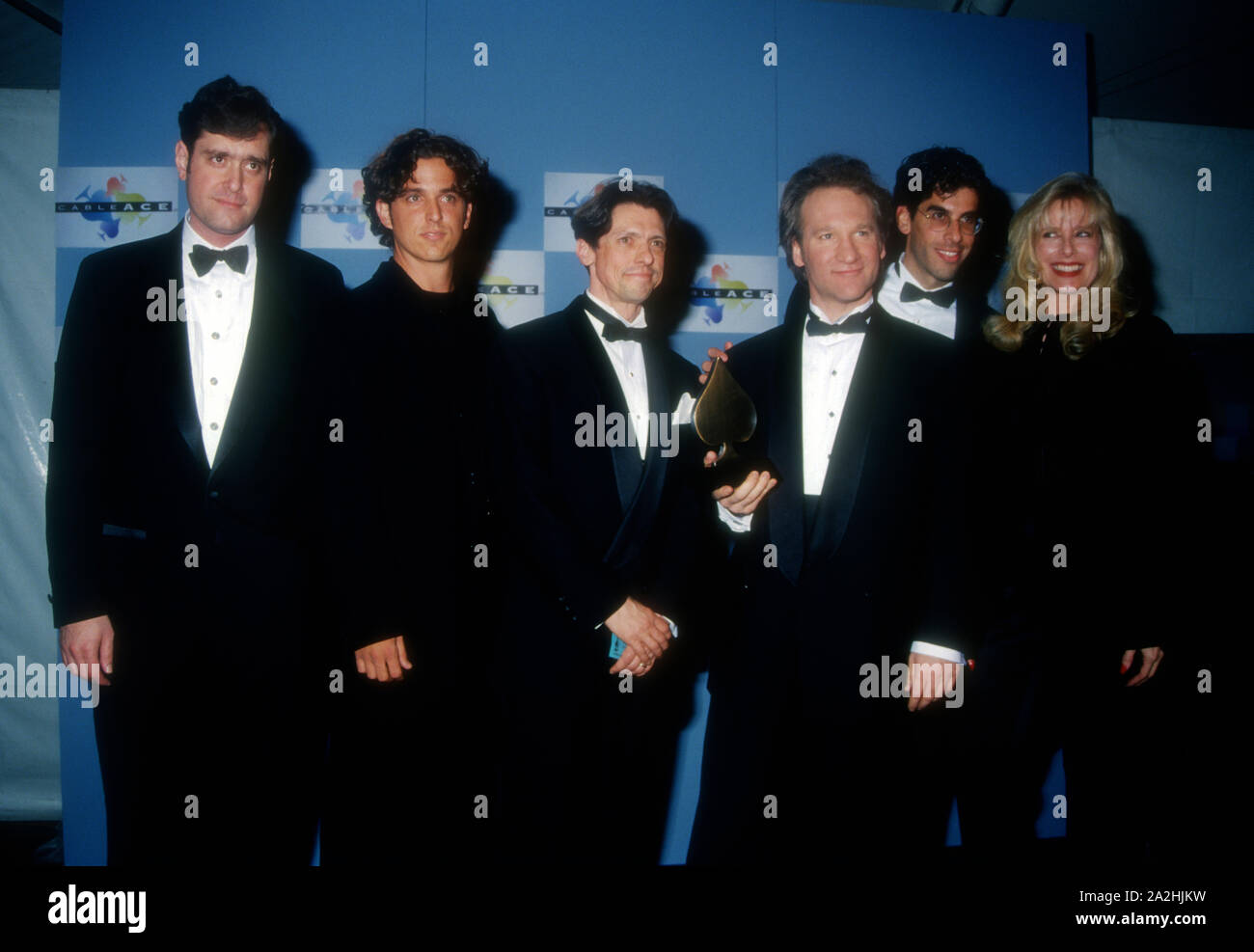 Los Angeles, California, USA 15th January 1995 Television personality Bill Maher, Nancy Geller attend the 16th Annual CableACE Awards on January 15, 1995 at the Wiltern Theatre in Los Angeles, California, USA. Photo by Barry King/Alamy Stock Photo Stock Photo