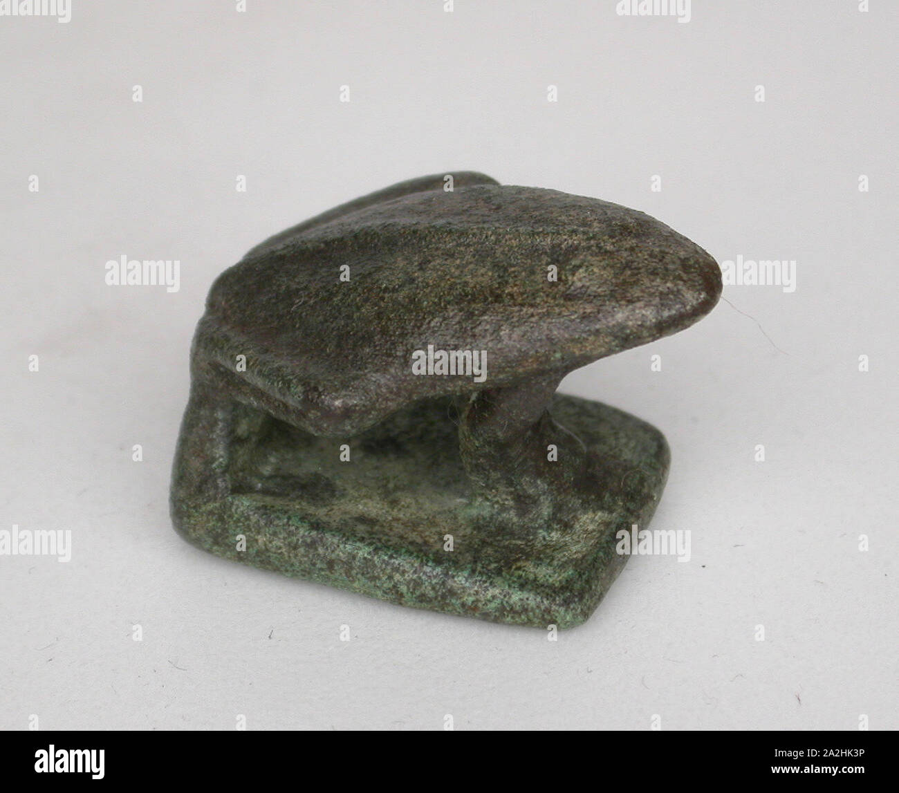 Amulet of a Frog, Middle Kingdom, Dynasty 11 (2134–1991 BC), Egyptian, Egypt, Bronze, 0.6 × 2.2 × 2.2 cm (1/4 × 7/8 × 7/8 in Stock Photo