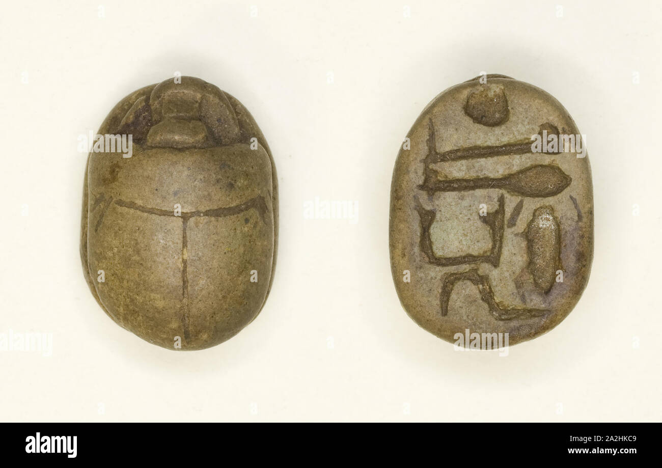 Scarab: Aakheperkara (Thutmose I), New Kingdom, Dynasty 18, Reign of  Thutmose I (about 1504–1492 BC), Egyptian, Egypt, Faience, 1.6 × 1 × 0.6 cm  (5/8 × 3/8 × 1/4 in Stock Photo - Alamy