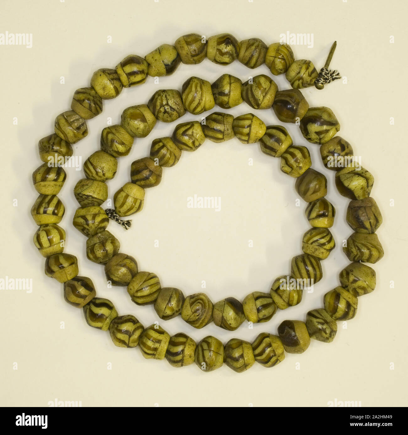 String of Beads, 4th/5th century AD, Roman or Byzantine, Egypt, Egypt, Glass, L. 102.2 cm (40 1/4 in.), average diam. 1.6 cm (5/8 in Stock Photo