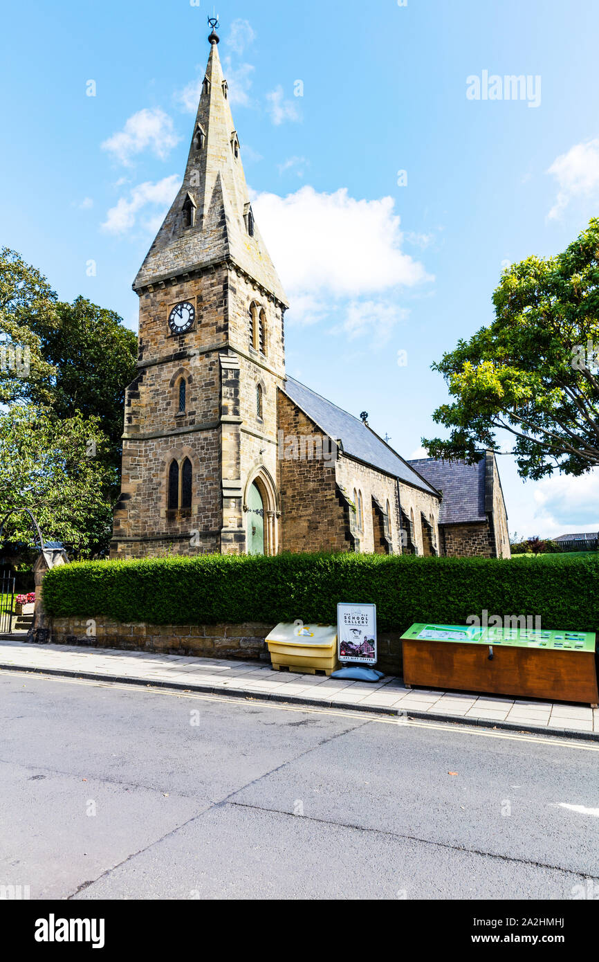 St John the Baptist Parish Church, alnmouth, Alnmouth village, Alnmouth, village, Northumberland, UK, England, villages, church, churches, St John Stock Photo