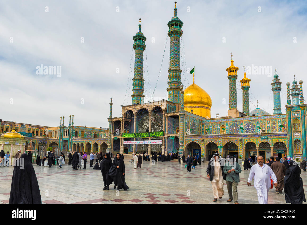 Hazrat-e Masumeh, Shrine of Fatima al-masumeh sister of eight Imam Reza and daughter of the seventh Imam Musa al-Kadhim, Qom, Iran Stock Photo