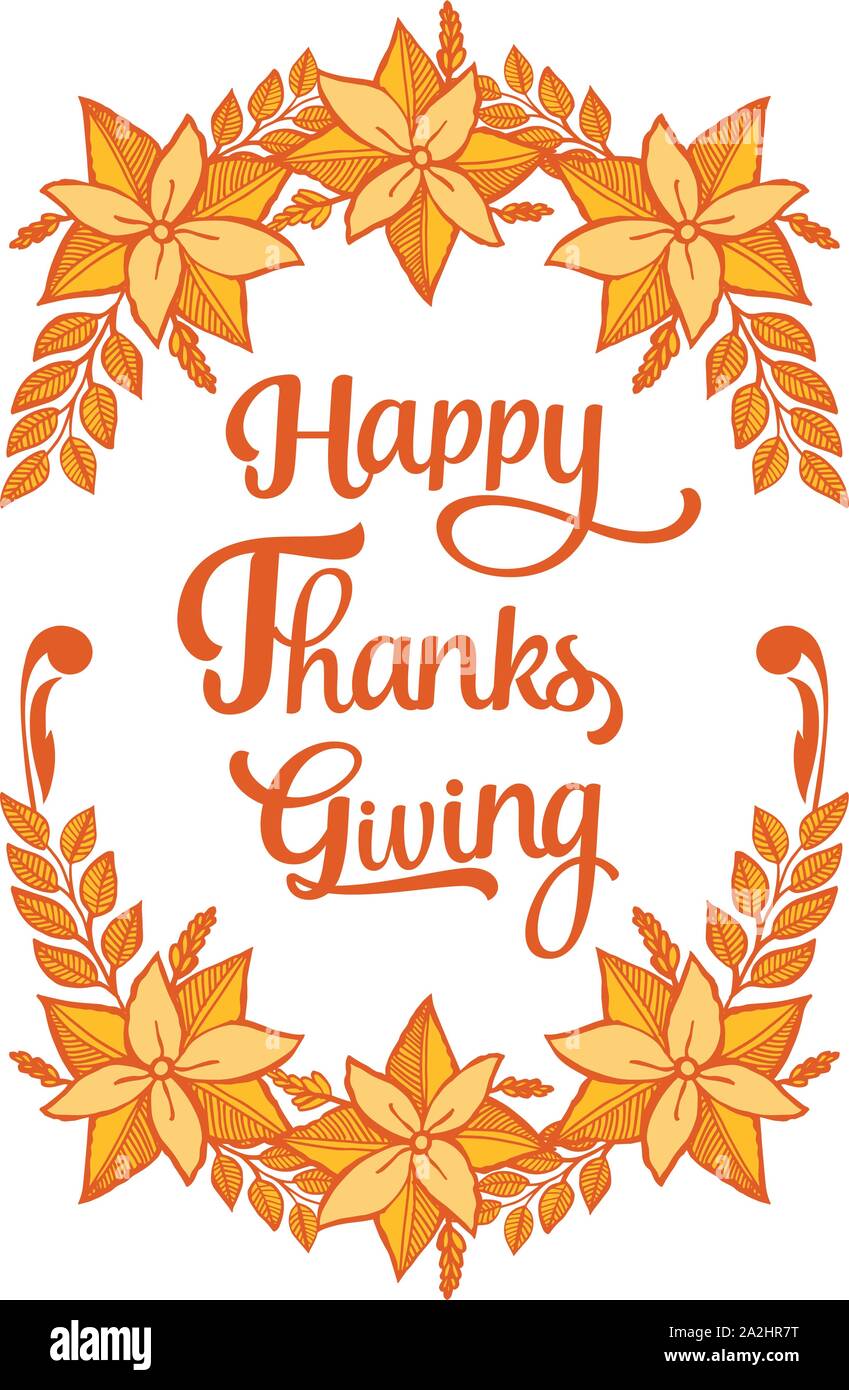 Celebration card of thanksgiving, with seamless autumn leaf flower ...