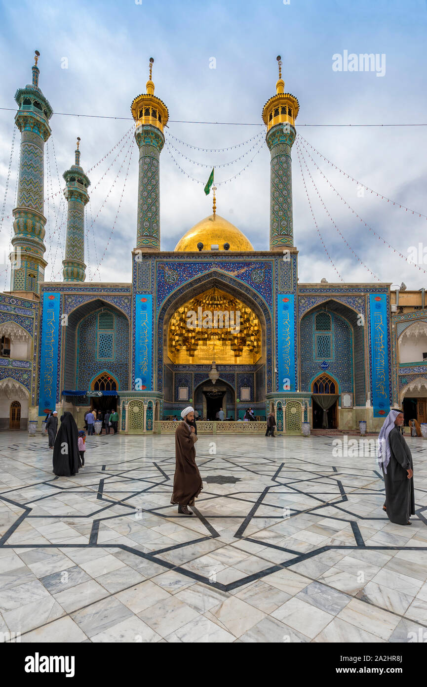 Hazrat-e Masumeh, Shrine of Fatima al-masumeh sister of eight Imam Reza and daughter of the seventh Imam Musa al-Kadhim, Qom, Iran Stock Photo