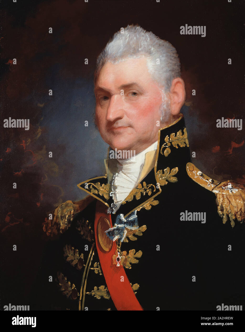 Major-General Henry Dearborn, 1812, Gilbert Stuart, American, 1755–1828, Roxbury, Oil on mahogany panel, 71.5 × 57.1 cm (28 3/16 × 22 1/2 in Stock Photo