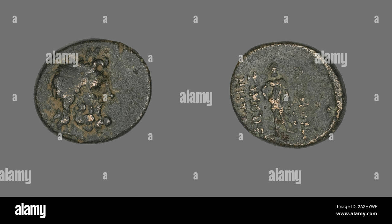 Coin Depicting the God Zeus, mid1st century BC, Greek, Greece, Bronze