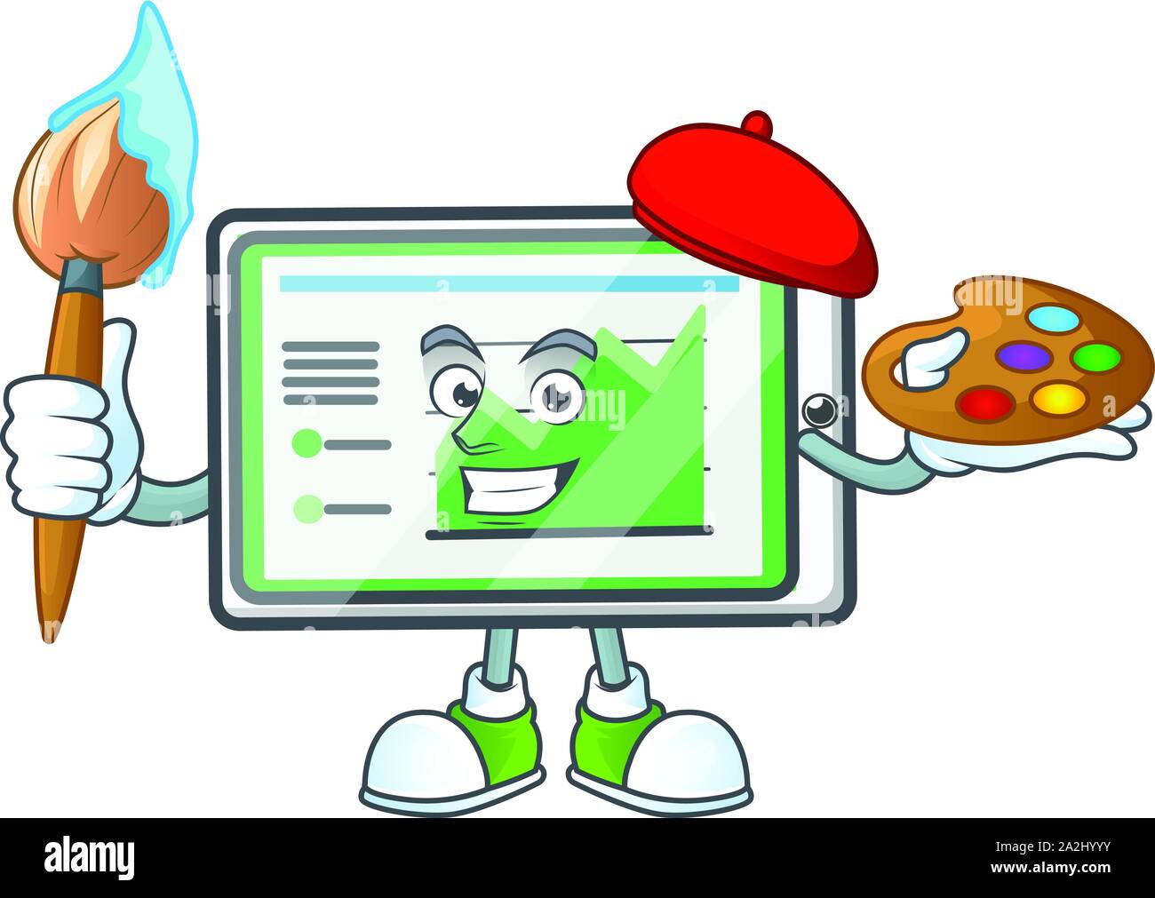 Painter up chart horizontal table for report Stock Vector Image & Art