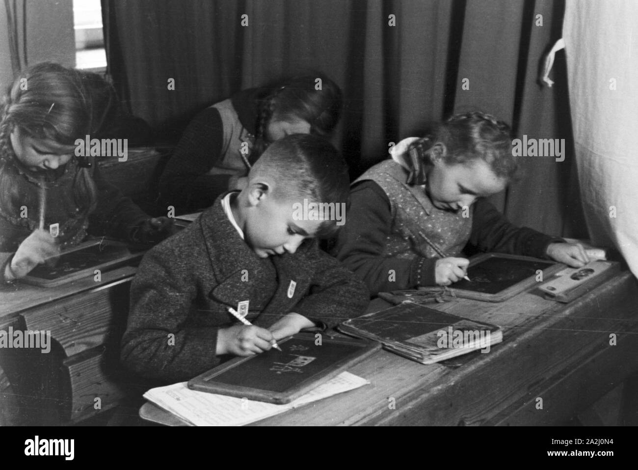 Childs blackboard Black and White Stock Photos & Images - Alamy