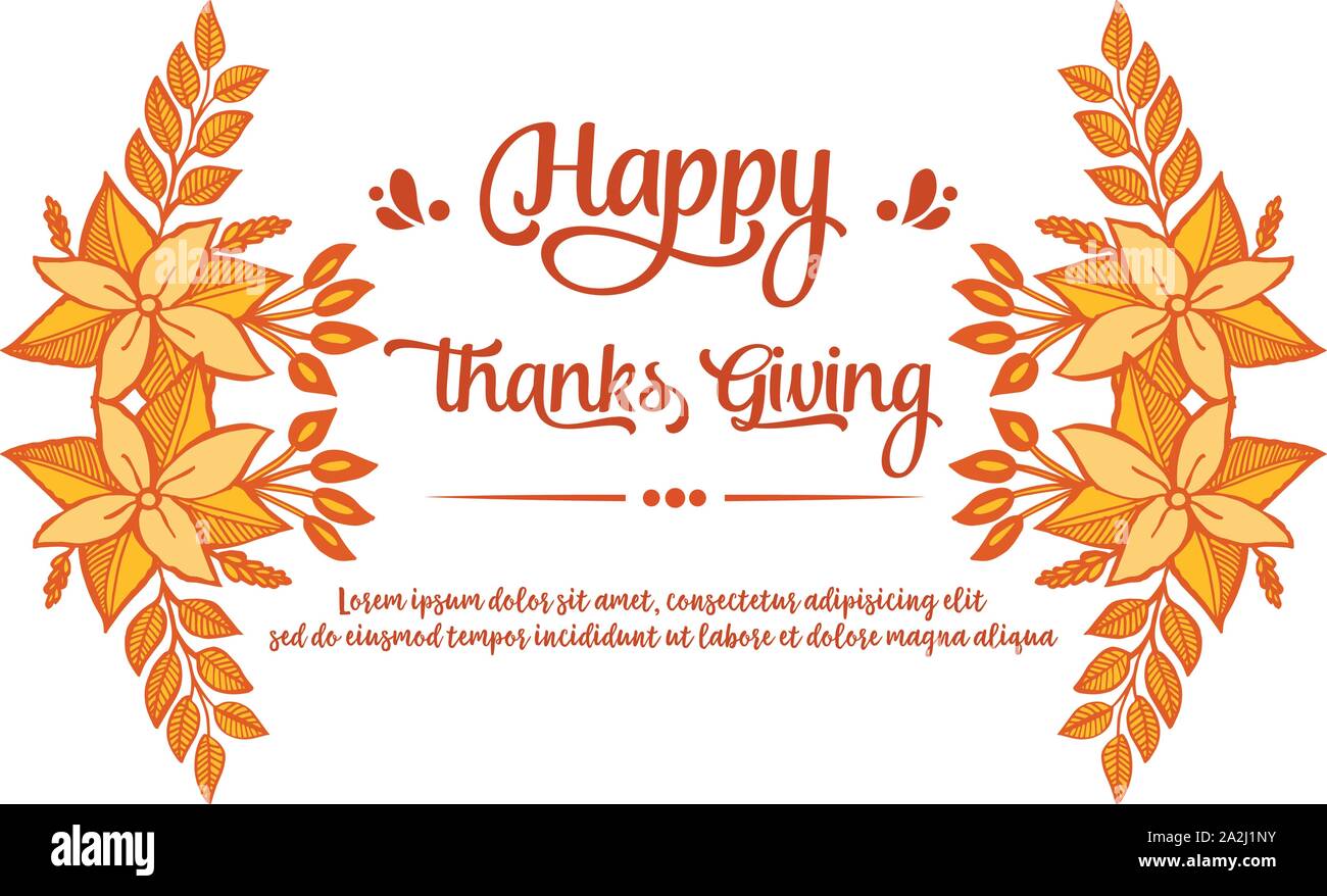 Celebration card of thanksgiving, with seamless autumn leaf flower ...
