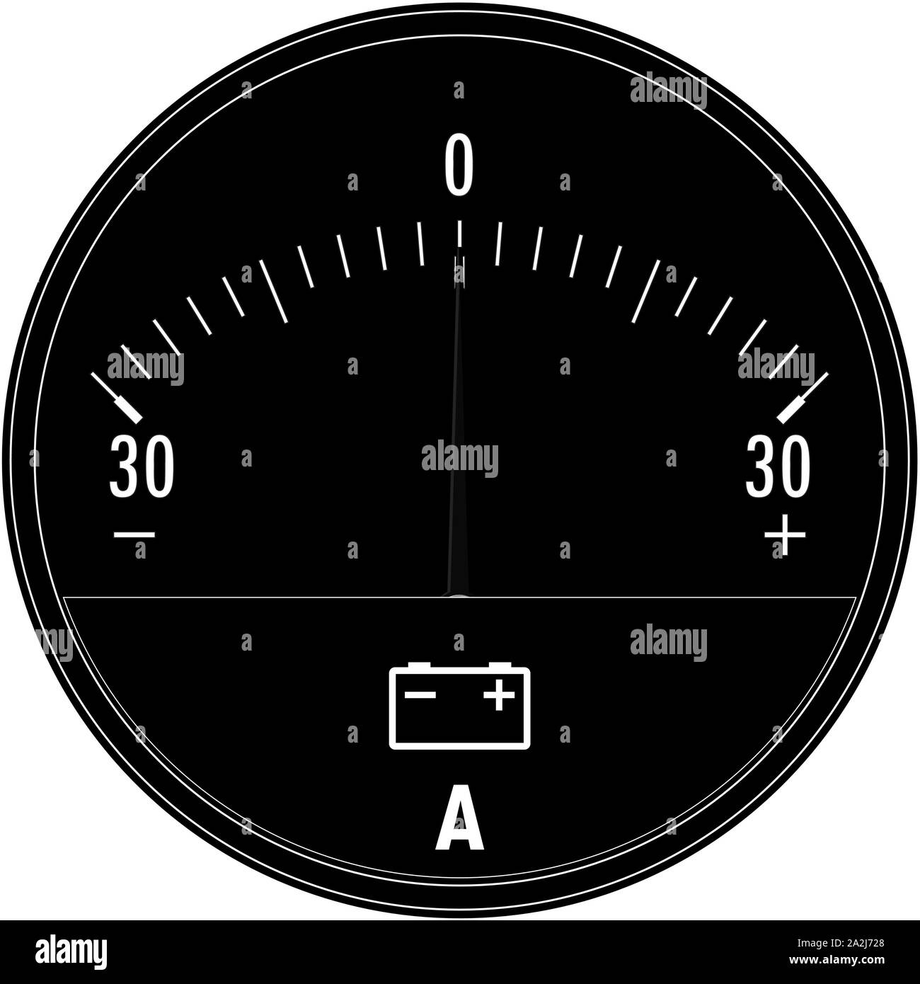 Ampermeter, Car Ammeter. Black drawing Stock Vector Image & Art Alamy