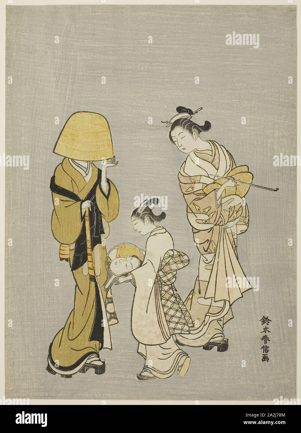 The Face in the Mirror, 1766, Suzuki Harunobu 鈴 木 春 信, Japanese, 1725 (?)-1...