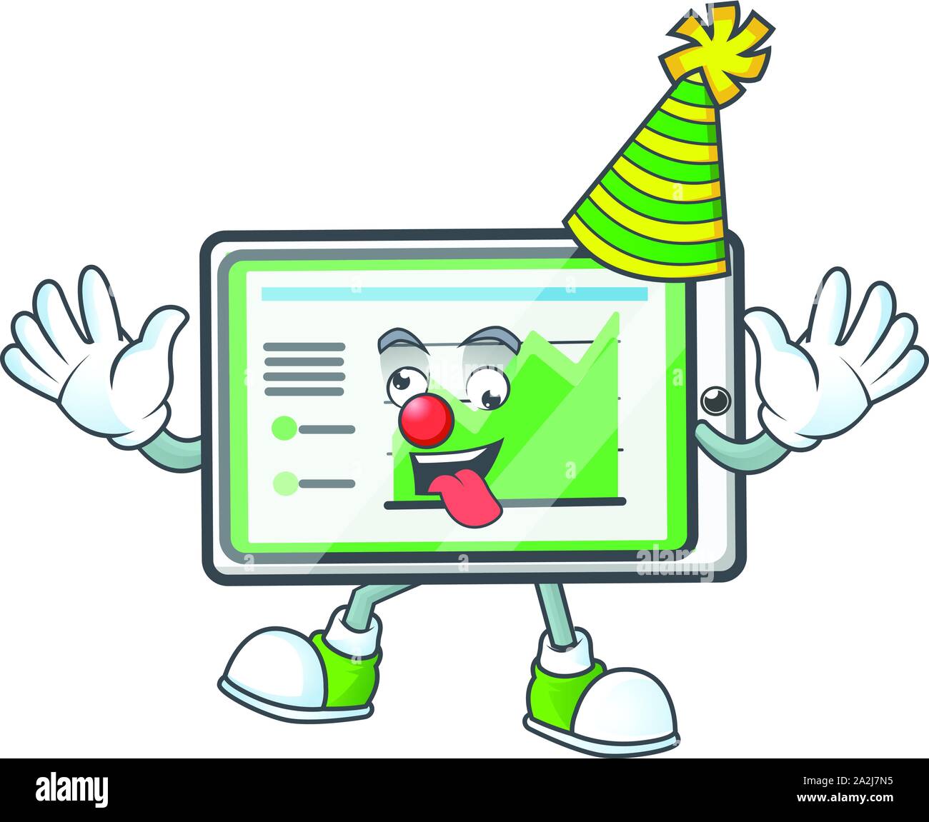 Clown up chart horizontal table on white background Stock Vector Image