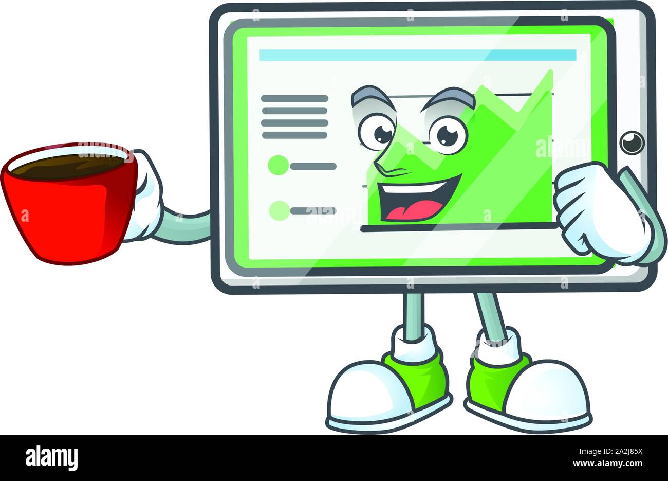 Drinking in cup up chart horizontal table cartoon mascot style Stock Vector Image & Art Alamy