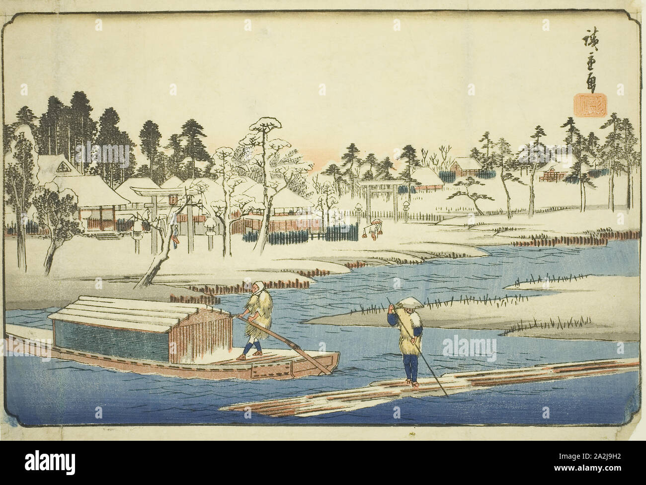 'Clear Weather After Snow At Massaki' Woodblock by Hiroshige 'Clear Weather After Snow At Massaki' Woodblock by Hiroshige