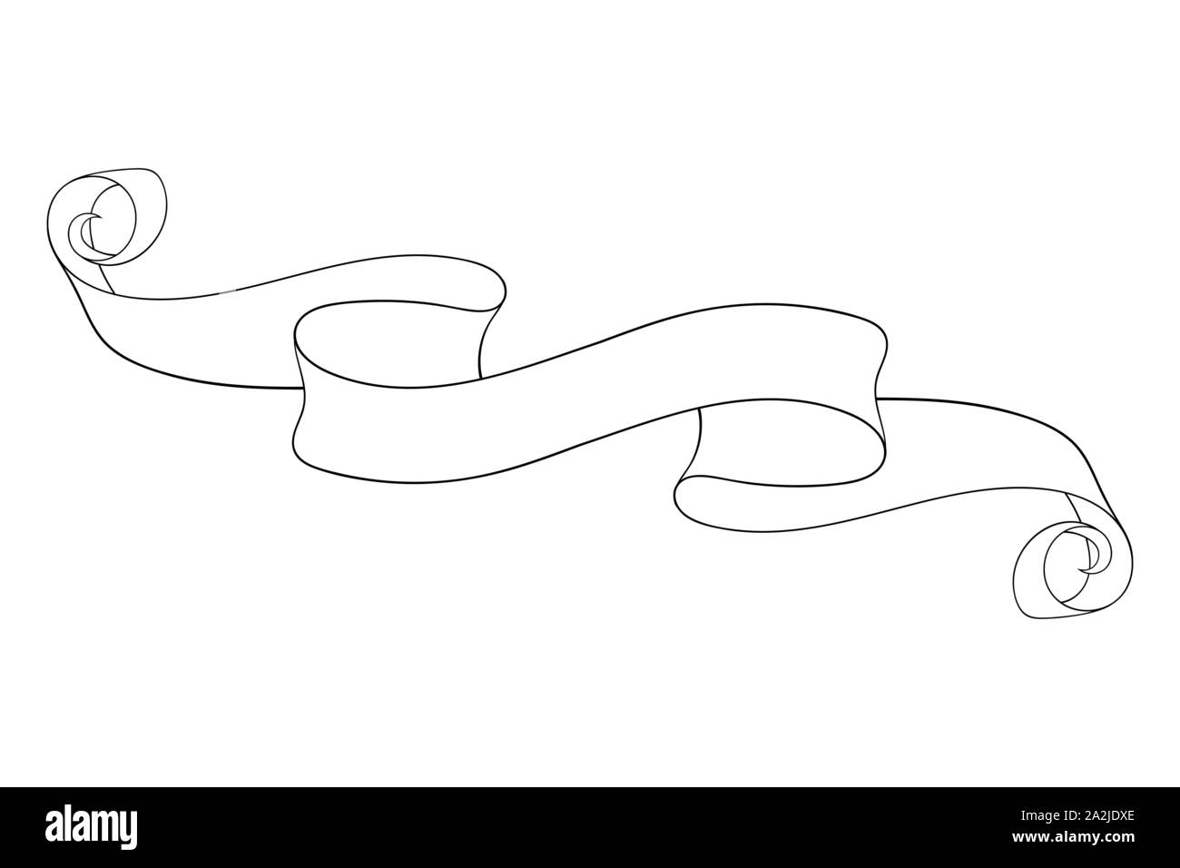 Ribbon scroll. Hand drawn design icon Stock Vector Image & Art - Alamy