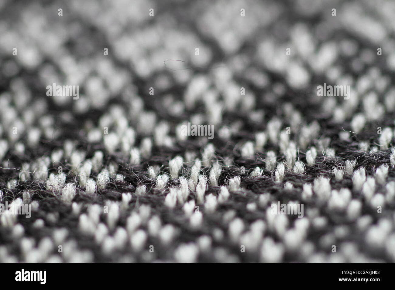 Black and white woven natural fabric close up background Stock Photo ...