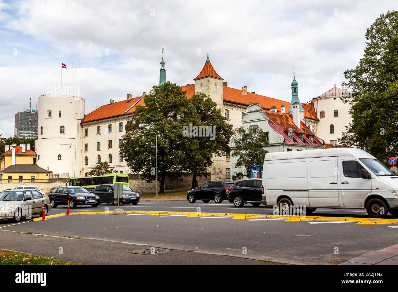 Riga Castle, Presidential residence, Riga Latvia, Stock Photo