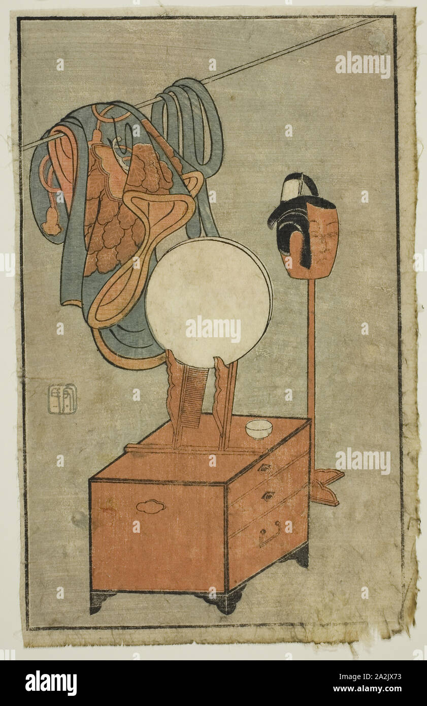 Actor S Dressing Table From A Picture Book Of Stage Fans Ehon