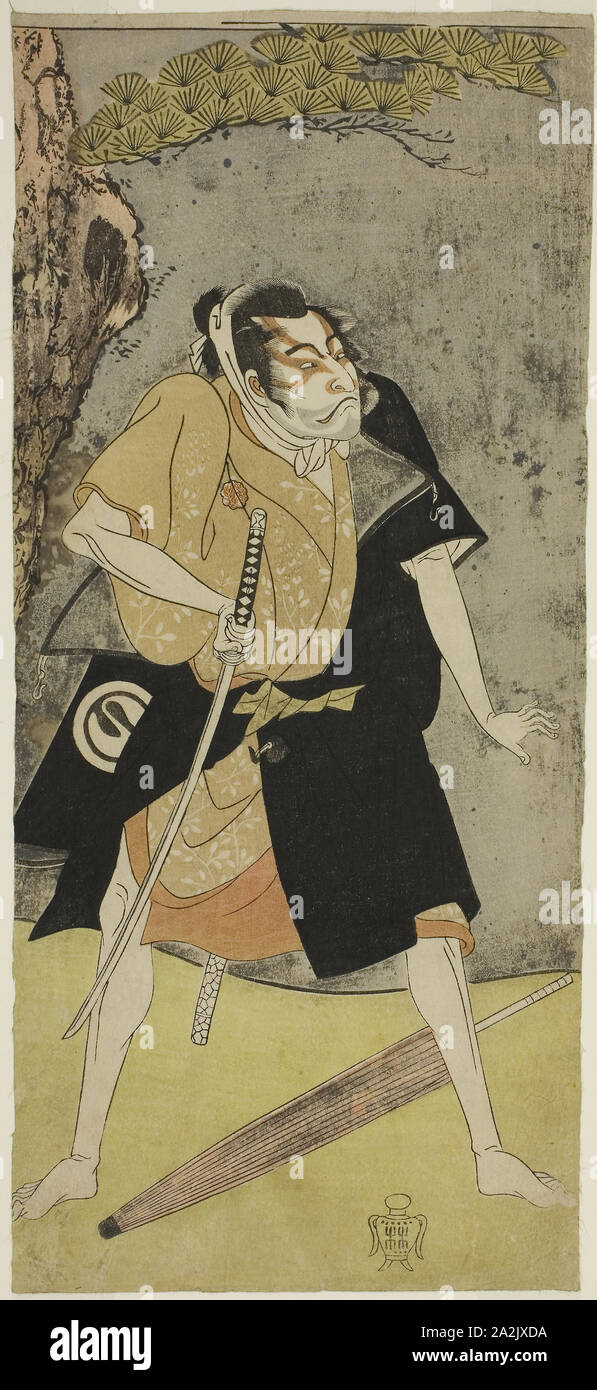 The Actor Sawamura Sojuro Ii As An Outlaw C 1769 Attributed To Katsukawa Shunsho 勝川 春