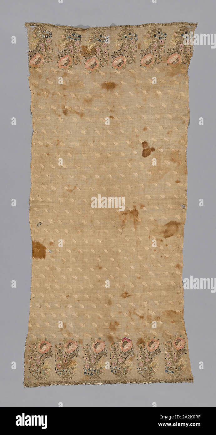 Towel, 19th century, Turkey, Turkey, embroidered, 124.5 x 57.8 cm (49 x 22 3/4 in Stock Photo