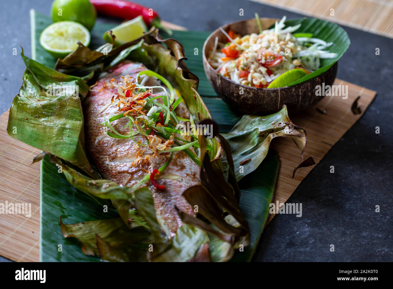 Red Snapper Grilled in Banana Leaves Recipe, Food Network Kitchen