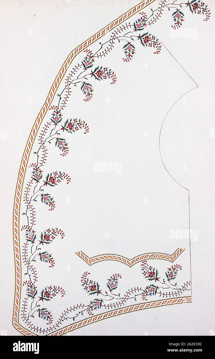 Waistcoat Design, 1830s/40s, England or France, England, Paper Stock Photo
