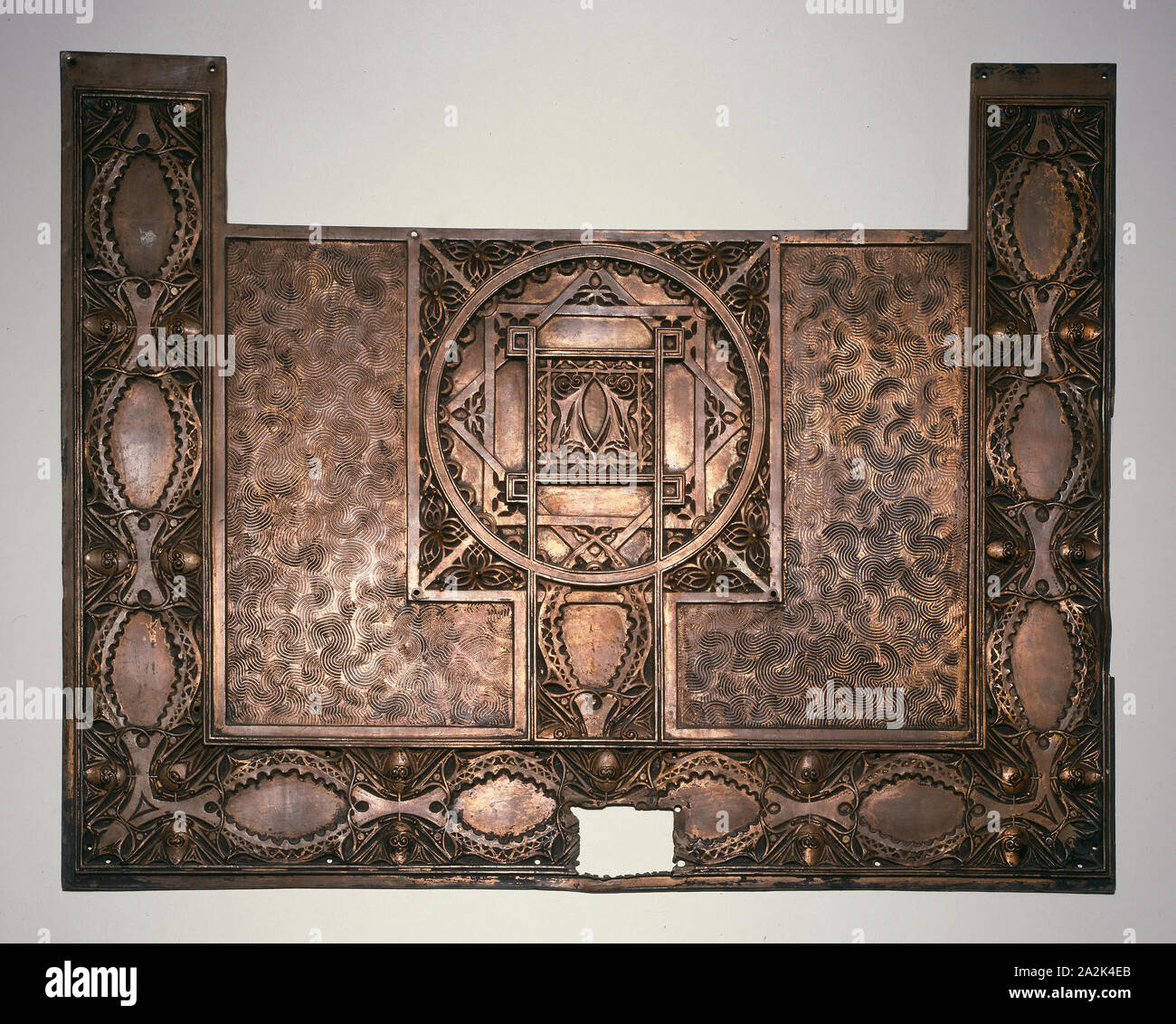 Chicago Stock Exchange Building: Kick Plate from Front Entrance, 1894, Louis H. Sullivan, American, 1856-1924, United States, Copper-plated bronze, 23 × 29 1/4 in Stock Photo