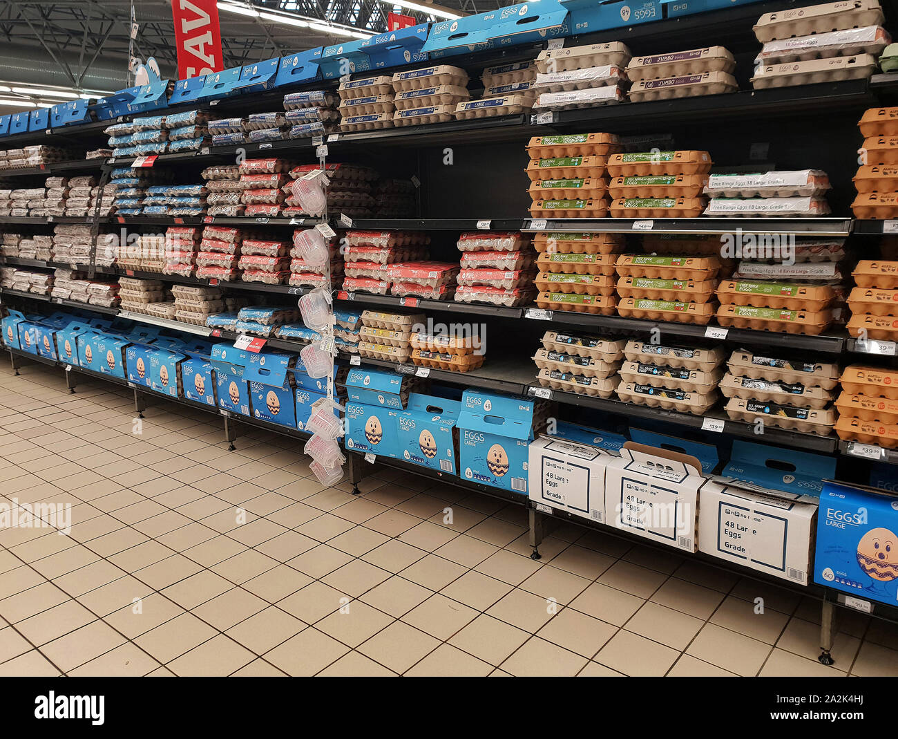 Eggs aisle in a Pick n Pay supermarket, South Africa Stock Photo Alamy