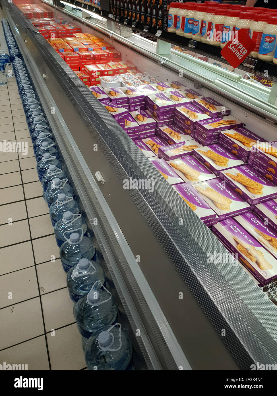 Frozen foods aisle in a Pick n Pay supermarket, South Africa Stock Photo