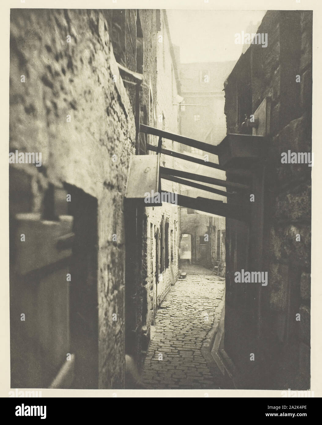 Close No. 83 High Street, 1868, Thomas Annan, Scottish, 1829–1887, Scotland, Photogravure, plate 10 from the book 'The Old Closes & Streets of Glasgow' (1900), 22.2 x 17.6 cm (image), 38.2 x 27.3 cm (paper Stock Photo