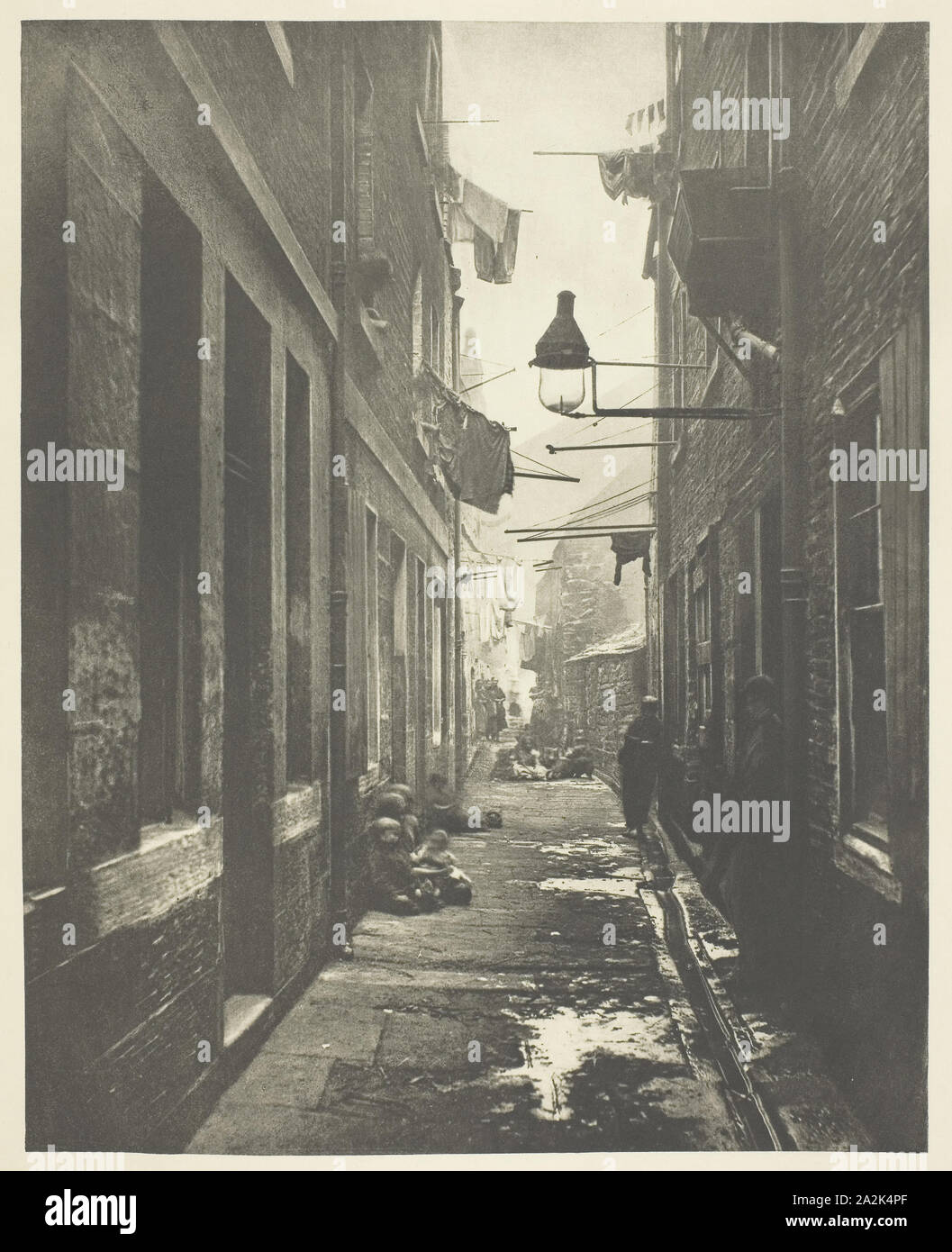 Close No. 80 High Street, 1868, Thomas Annan, Scottish, 1829–1887, Scotland, Photogravure, plate 11 from the book 'The Old Closes & Streets of Glasgow' (1900), 22.4 x 17.9 cm (image), 37.7 x 27.2 cm (paper Stock Photo