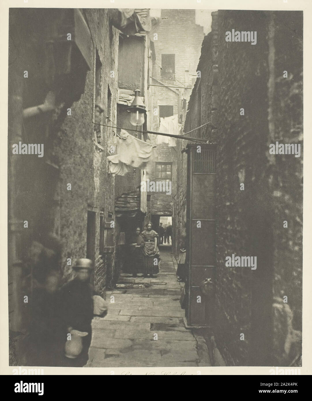 Close No. 37 High Street, 1868, Thomas Annan, Scottish, 1829–1887, Scotland, Photogravure, plate 15 from the book 'The Old Closes & Streets of Glasgow' (1900), 22.7 x 18.6 cm (image), 38 x 27.7 cm (paper Stock Photo