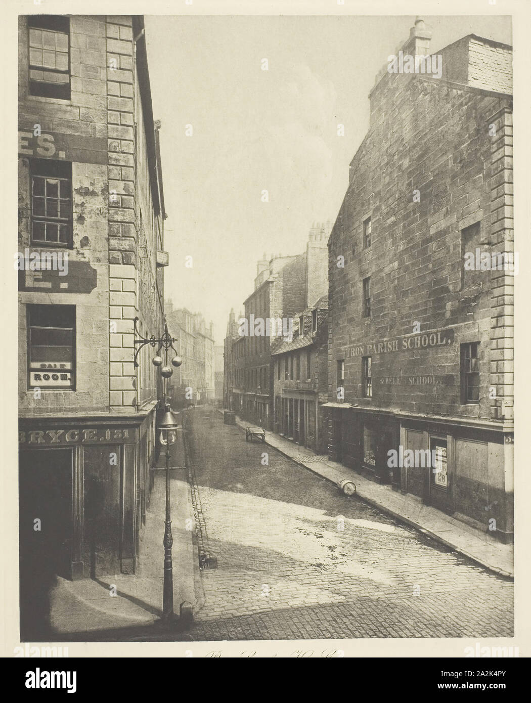 Princes Street from King Street, 1868, Thomas Annan, Scottish, 1829–1887, Scotland, Photogravure, plate 24 from the book 'The Old Closes & Streets of Glasgow' (1900), 23.9 x 18.9 cm (image), 37.7 x 27.5 cm (paper Stock Photo