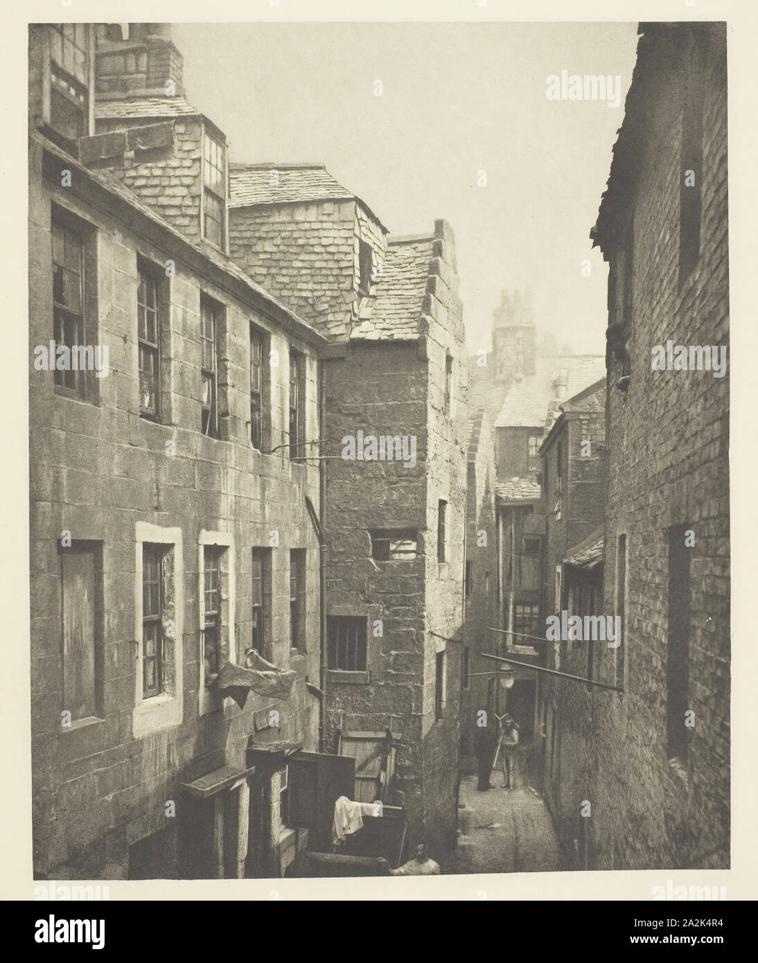 Close No. 122 Saltmarket, 1868, Thomas Annan, Scottish, 1829–1887, Scotland, Photogravure, plate 29 from the book 'The Old Closes & Streets of Glasgow' (1900), 21.4 x 17.5 cm (image), 37.8 x 27.9 cm (paper Stock Photo