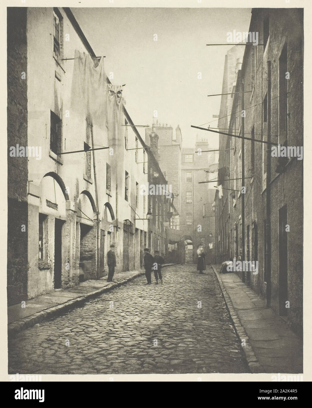 Broad Close No. 167 High Street, 1868, Thomas Annan, Scottish, 1829–1887, Scotland, Photogravure, plate 3 from the book 'The Old Closes & Streets of Glasgow' (1900), 22.2 x 17.9 cm (image), 38 x 27.2 cm (paper Stock Photo