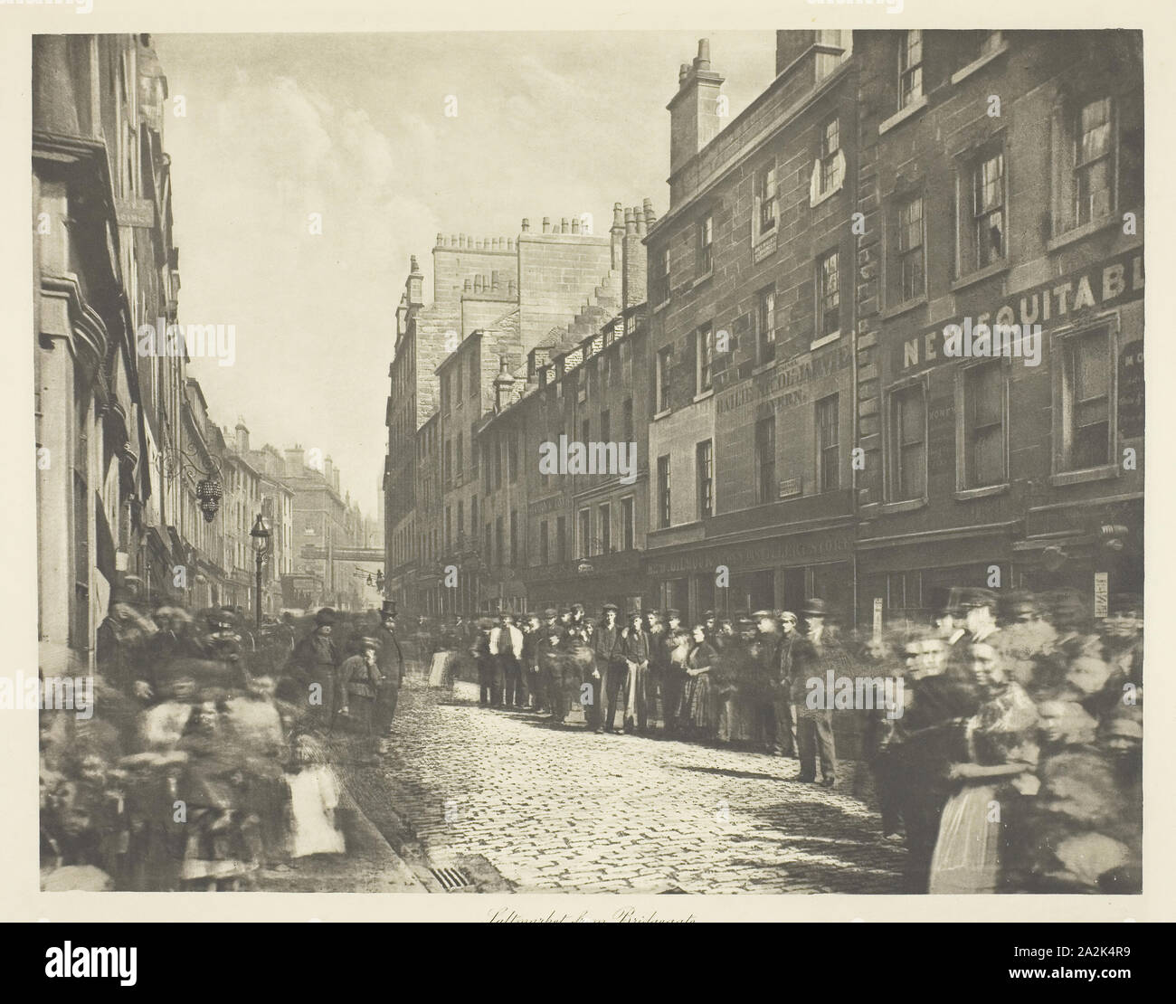 Saltmarket from Bridgegate, 1868, Thomas Annan, Scottish, 1829–1887, Scotland, Photogravure, plate 33 from the book 'The Old Closes & Streets of Glasgow' (1900), 18.3 x 23.6 cm (image), 27.9 x 37.9 cm (paper Stock Photo
