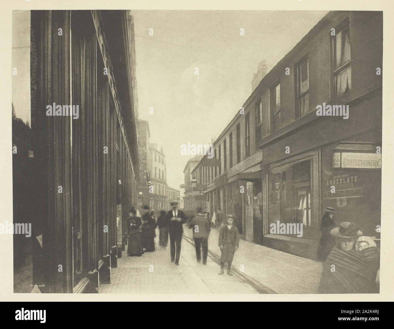 Nelson Street, City, 1899, James Craig Annan, Scottish, 1864-1946, Scotland, Photogravure, plate 46 from the book "The Old Closes & Streets of Glasgow" (1900), 17.1 x 22.2 cm (image), 27.4 x 37.9 cm (paper Stock Photo