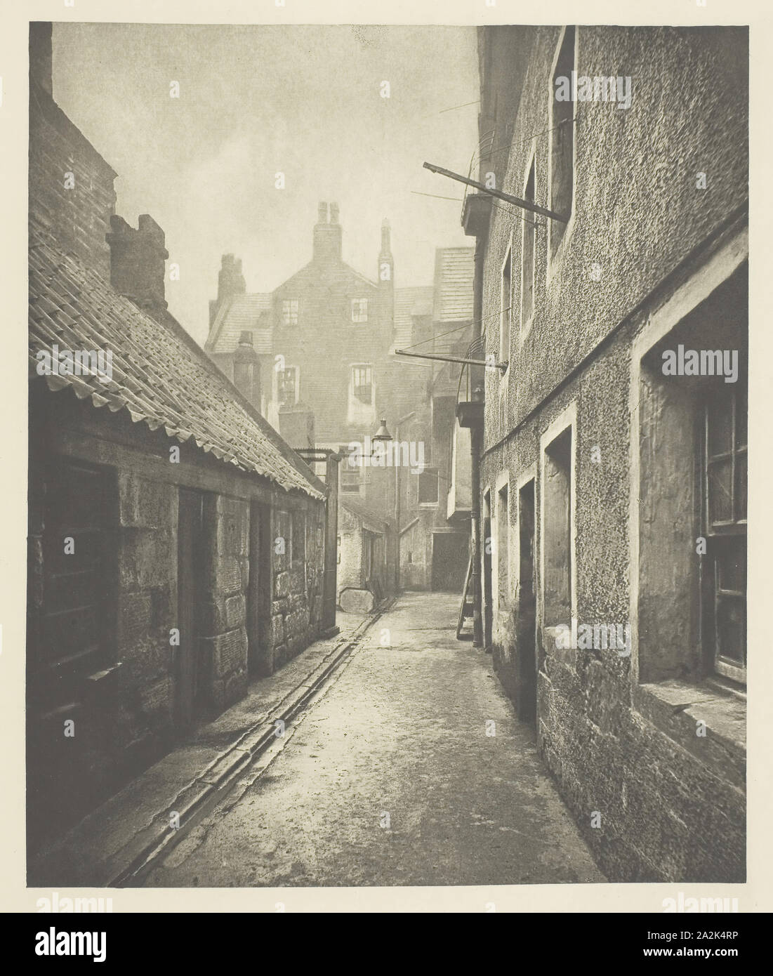 Close No. 115 High Street, 1868, Thomas Annan, Scottish, 1829–1887, Scotland, Photogravure, plate 7 from the book 'The Old Closes & Streets of Glasgow' (1900), 21.1 x 17.6 cm (image), 38.2 x 27.8 cm (paper Stock Photo