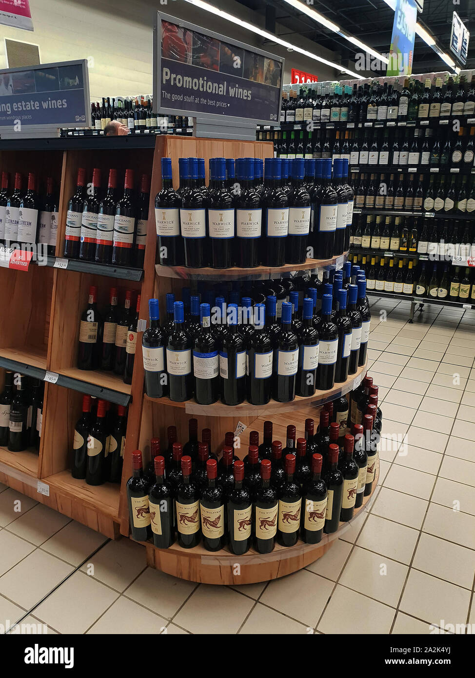 Wine aisle in a Pick n Pay supermarket, South Africa Stock Photo Alamy