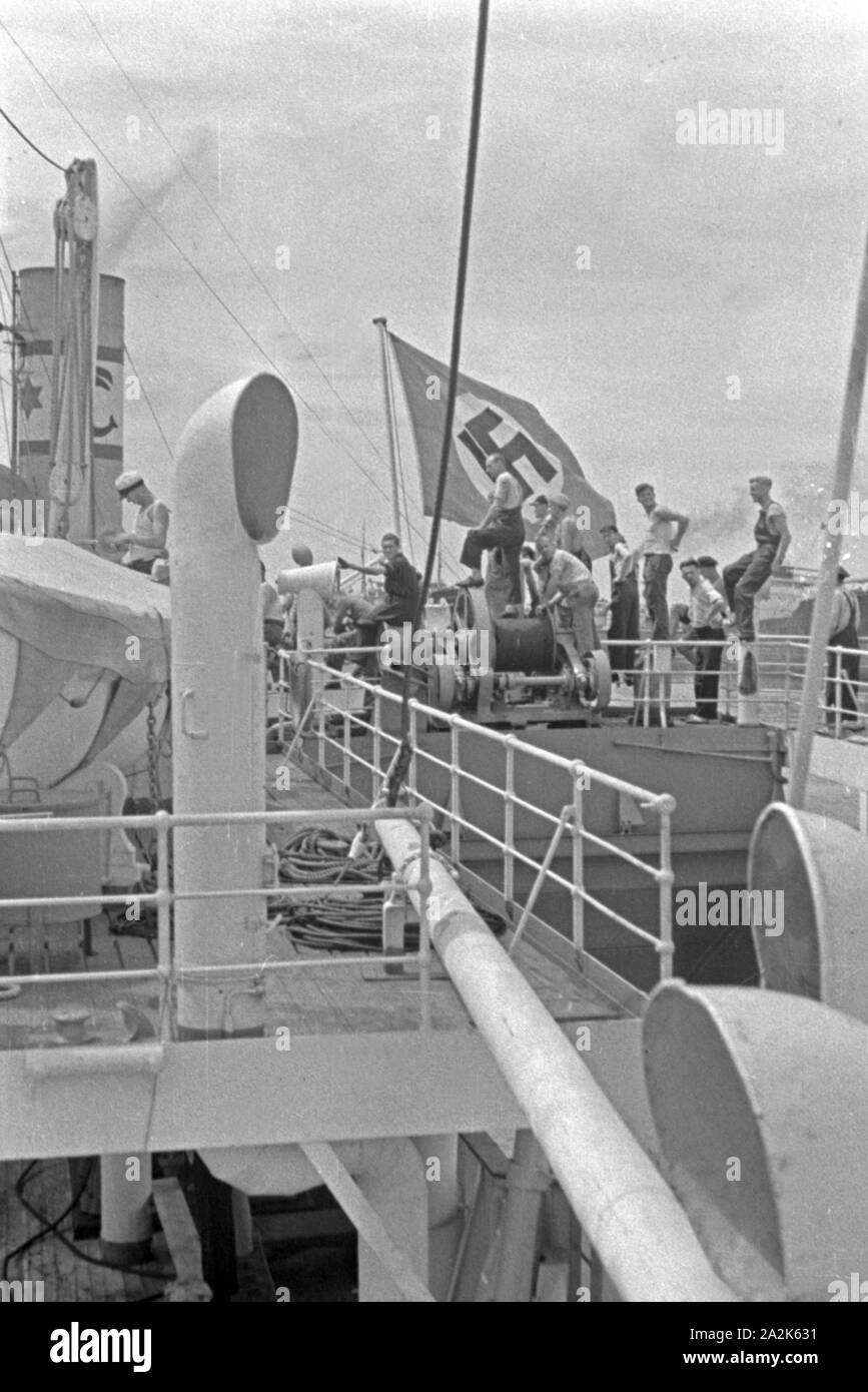 German flag on stern ship Black and White Stock Photos & Images Alamy