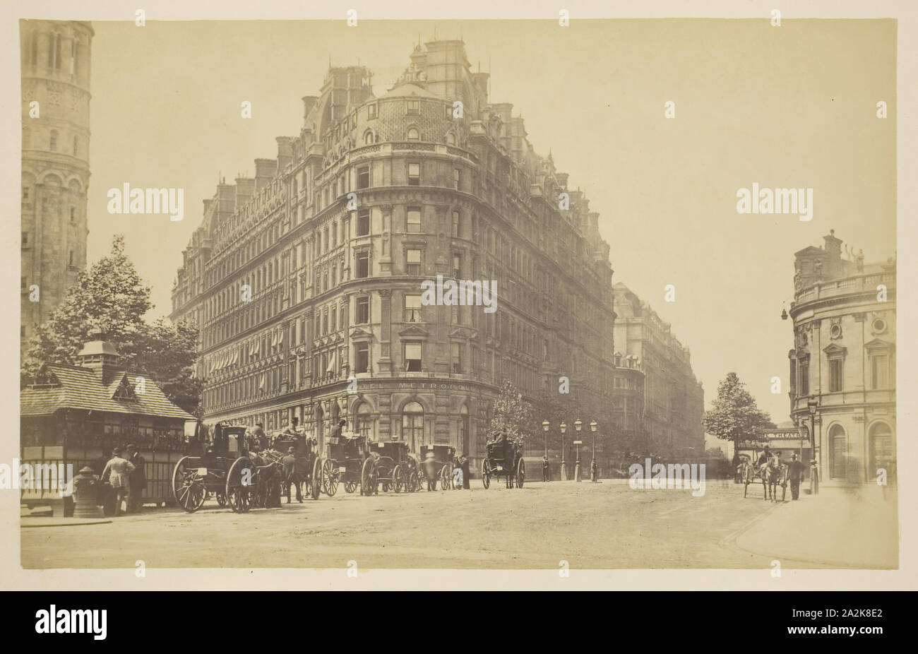 Hotel Metropole, 1850–1900, probably English, 19th century, England, Albumen print, from the album 'Views of London Stock Photo