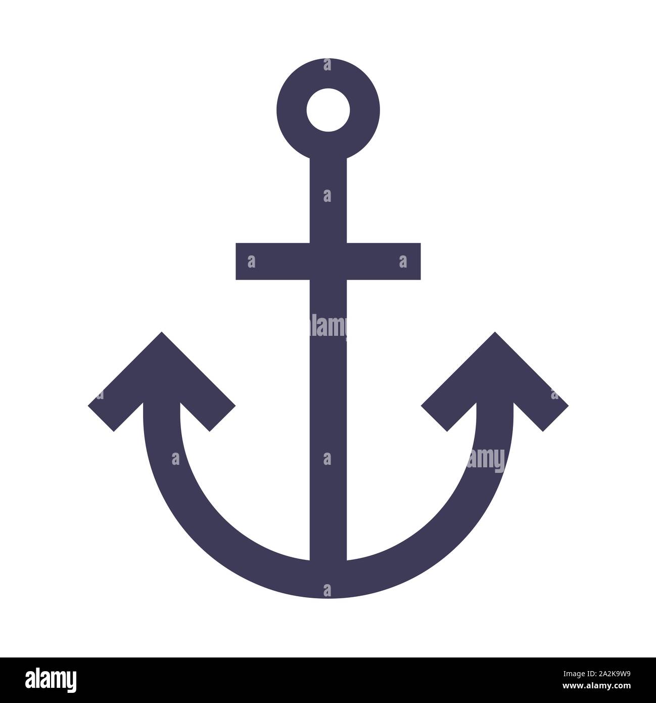 Anchor icon illustration Stock Vector