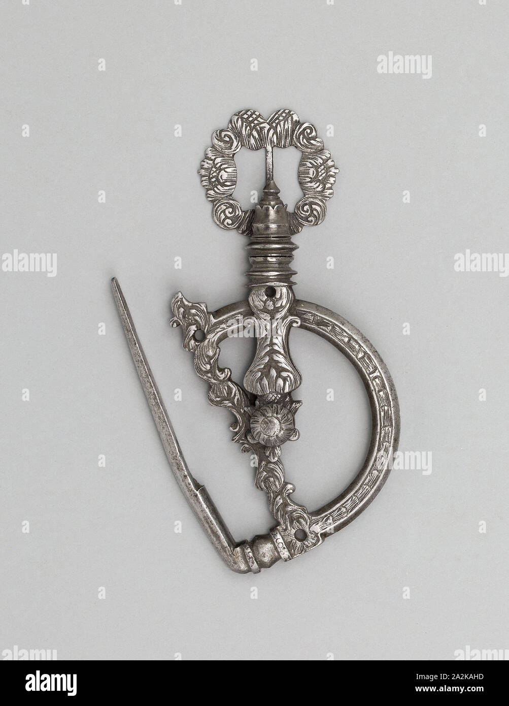 Spring Attachment for Rapier, 1650/1700, Italian or Spanish, Italy, Iron, Overall Stock Photo