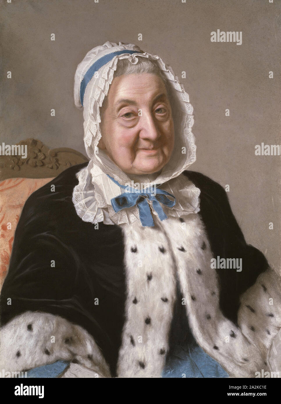 Portrait of Marthe Marie Tronchin, 1758/61, Jean-Etienne Liotard, Swiss, 1702-1789, Switzerland, Pastel on vellum, 610 × 470 mm Stock Photo