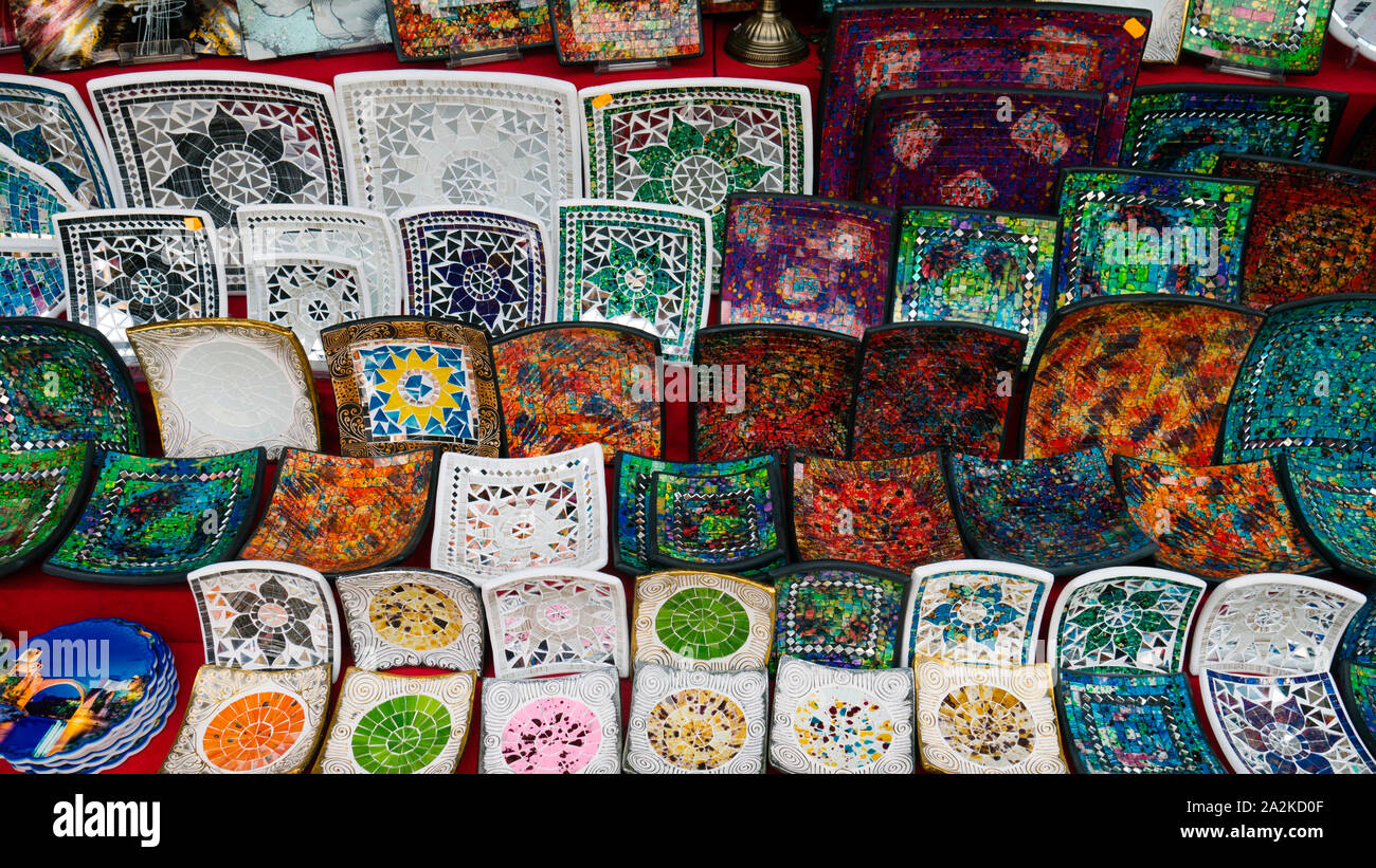 Colorful Mosaic Decorative Plates On The Market For Sale On Local