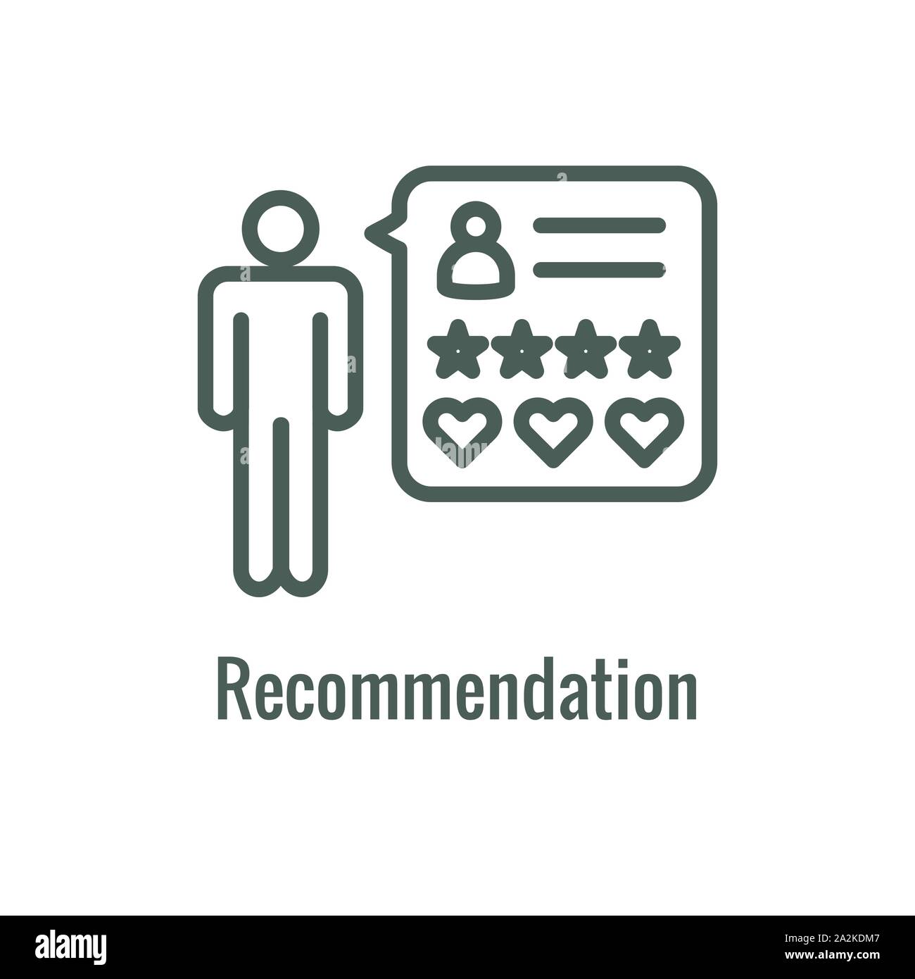 Employee Referral Process Icon w Networking, Recommendation, and ...
