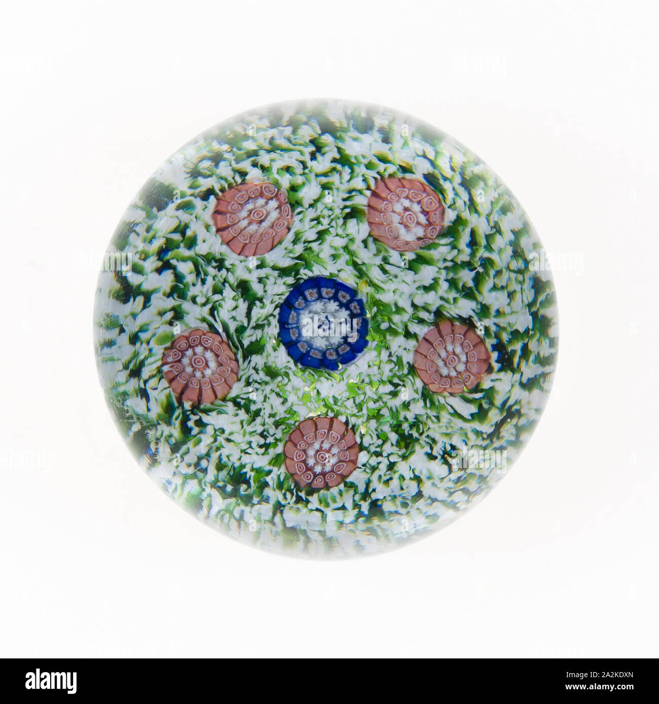 Paperweight, 19th century, Saint-Louis, France, founded 1767, Münzthal, Glass, Diameter: 3 in Stock Photo